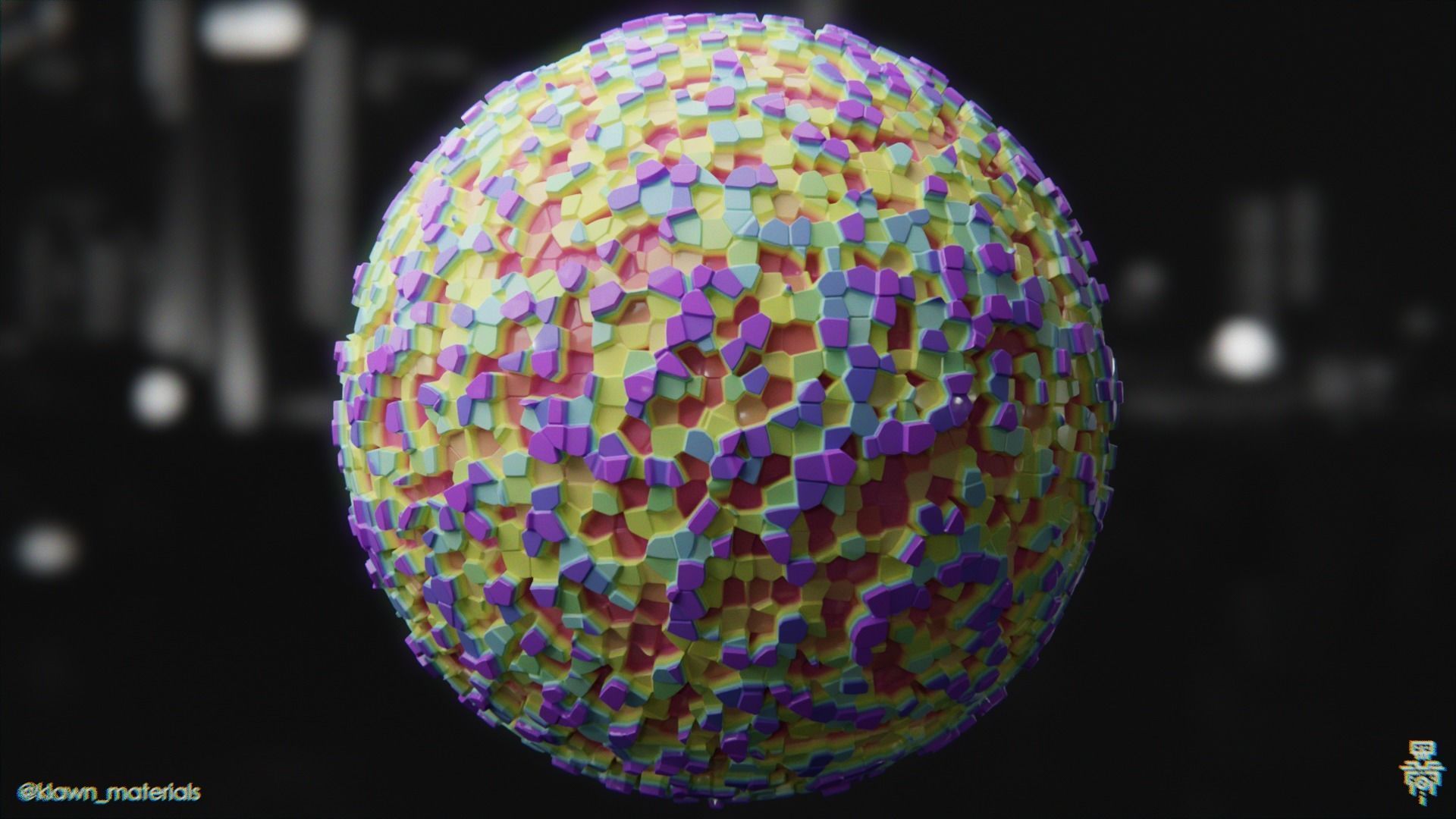 Procedural Colorful Abstract Material plus 4k PBR Textures Texture ...