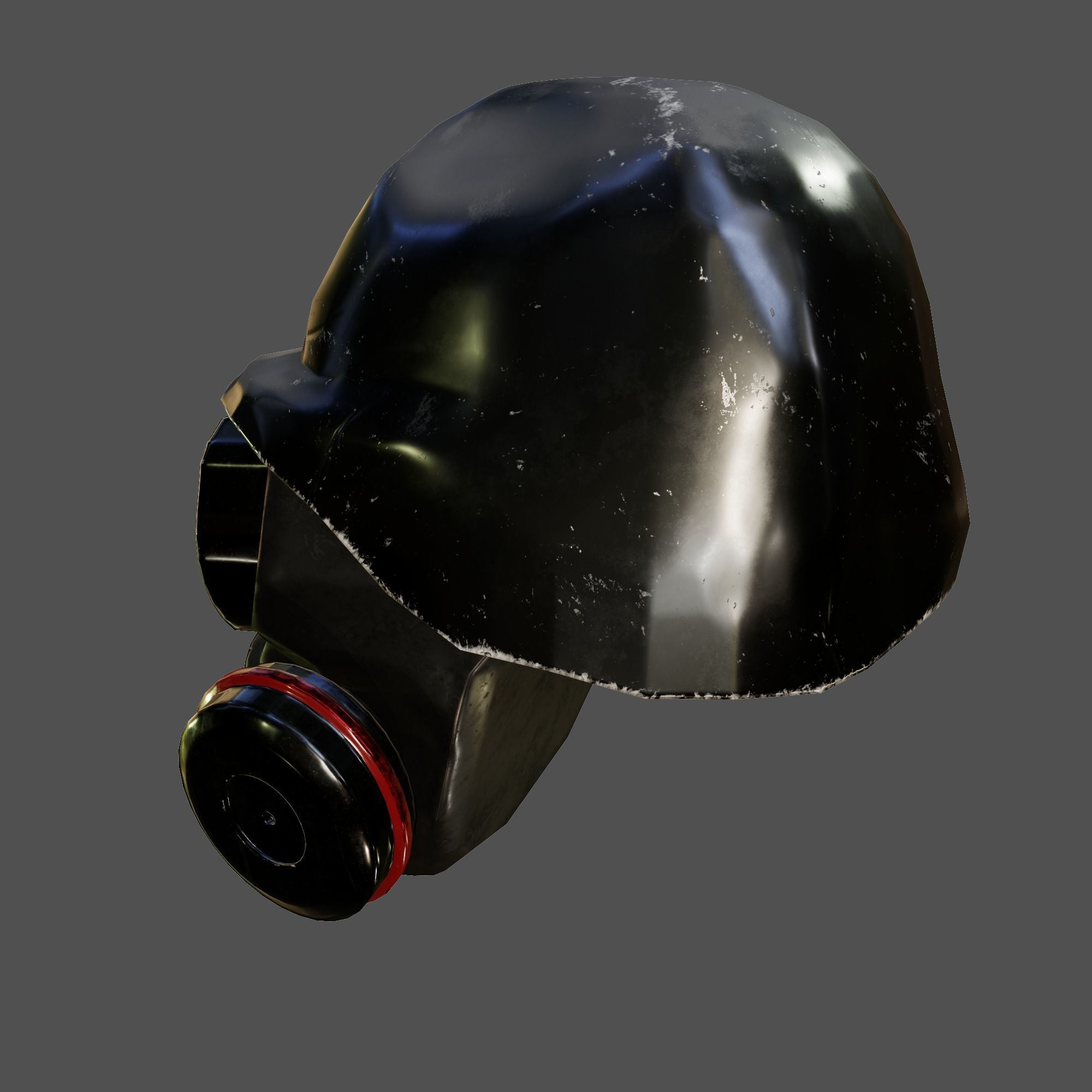tactical helmet with gas mask Low-poly 3D model_5