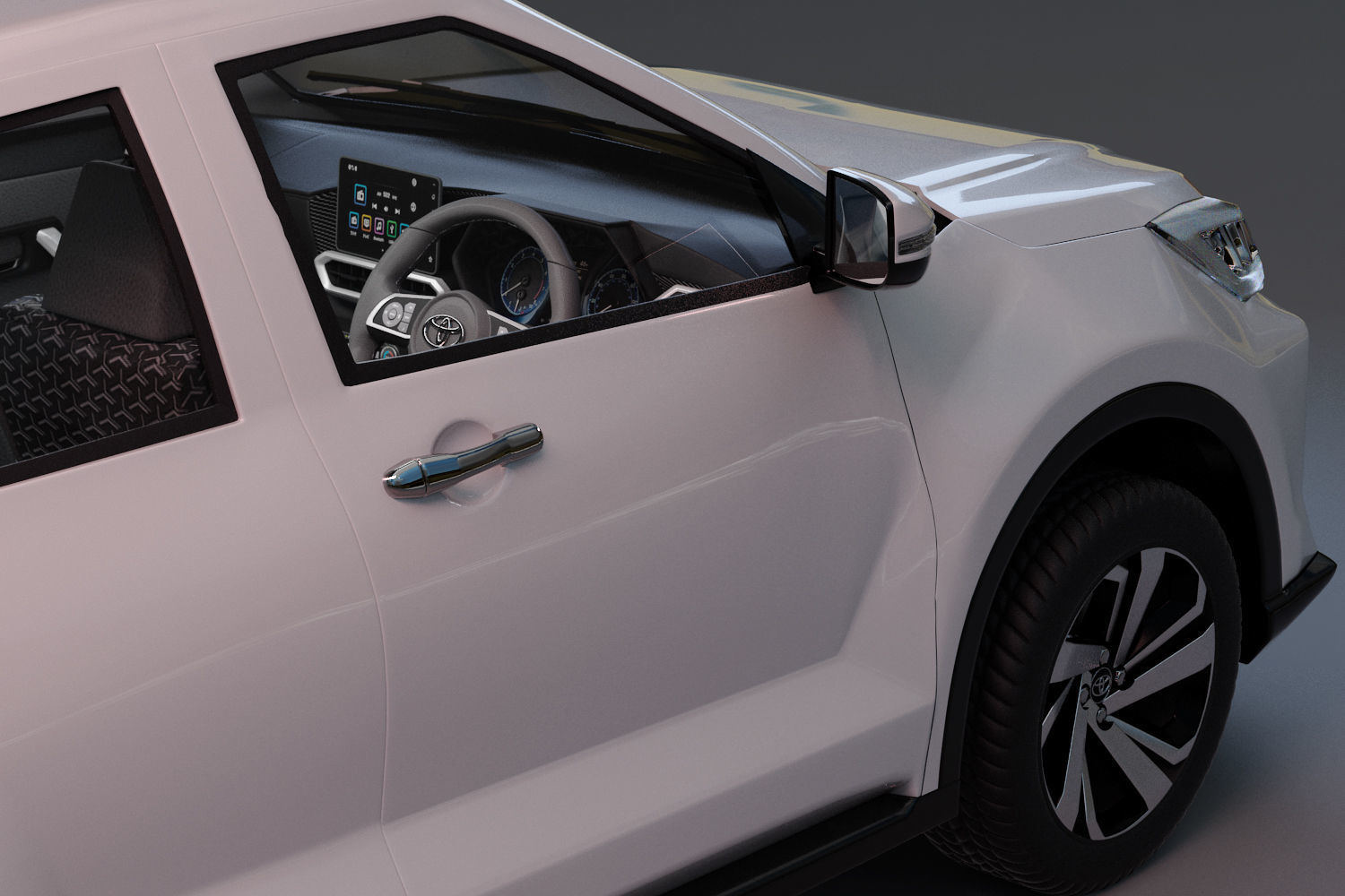 Toyota Raize  with interior  3D model_7