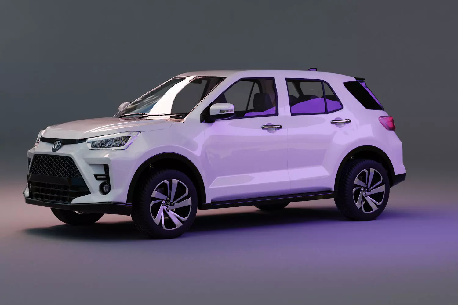 Toyota Raize  with interior  3D model_0