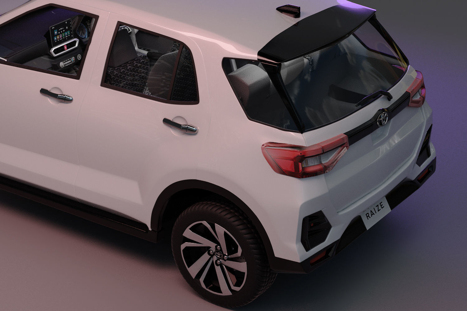 Toyota Raize  with interior  3D model_6