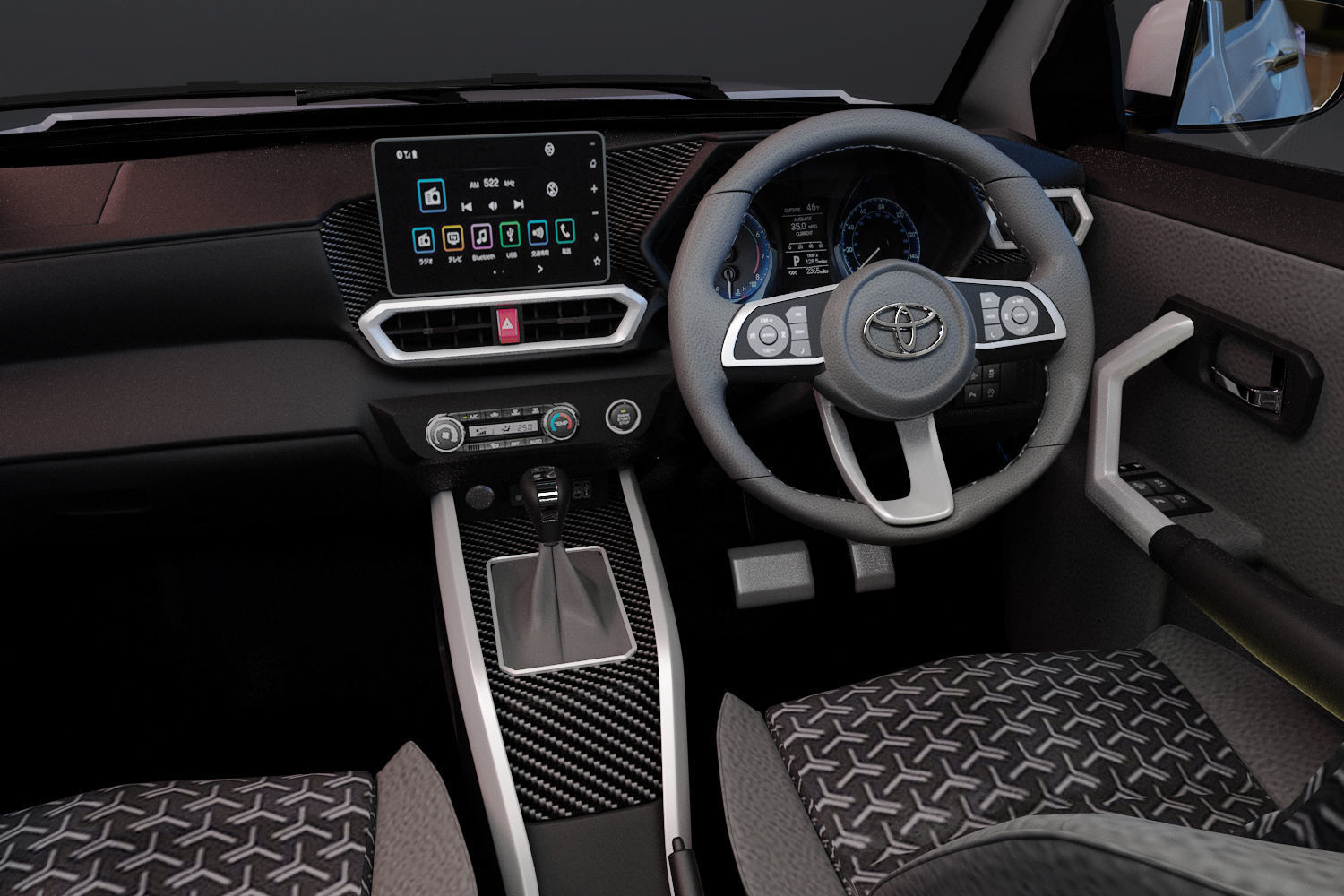 Toyota Raize  with interior  3D model_10