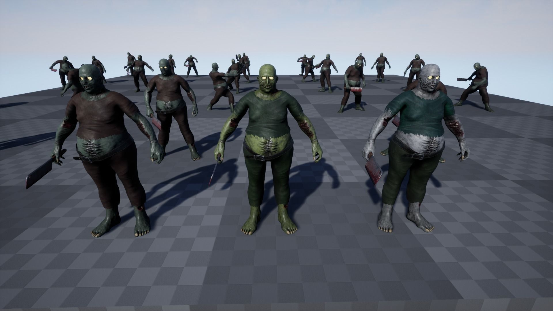 Fat Zombie Low-poly 3D model_22