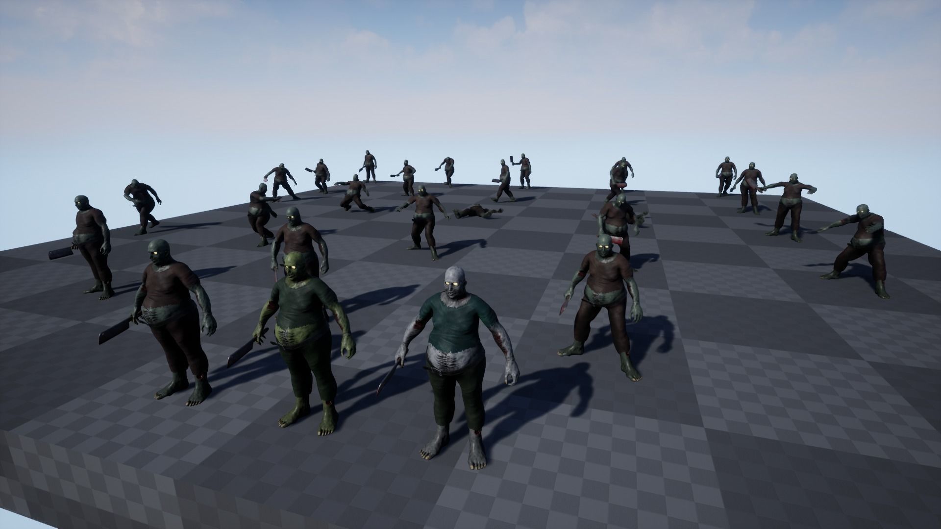 Fat Zombie Low-poly 3D model_23