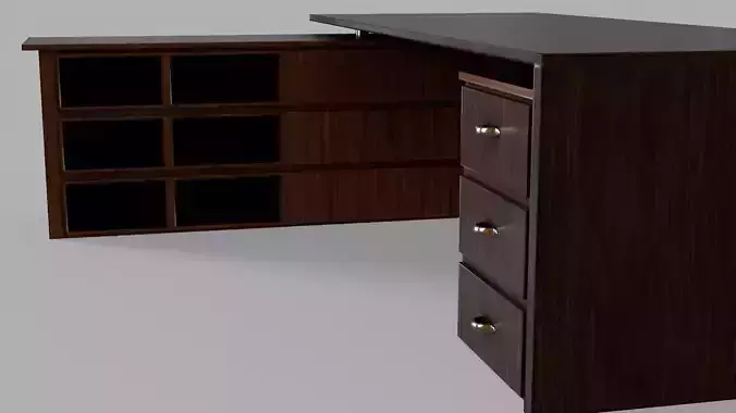 Office Table Desk - Game Ready Low-poly 3D model
