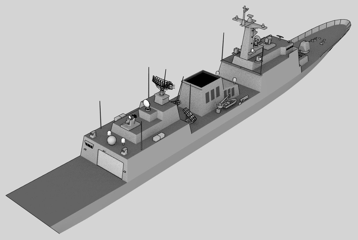 DDG Chungmugong Yi Sun-sin KDX II class Low-poly 3D model_2