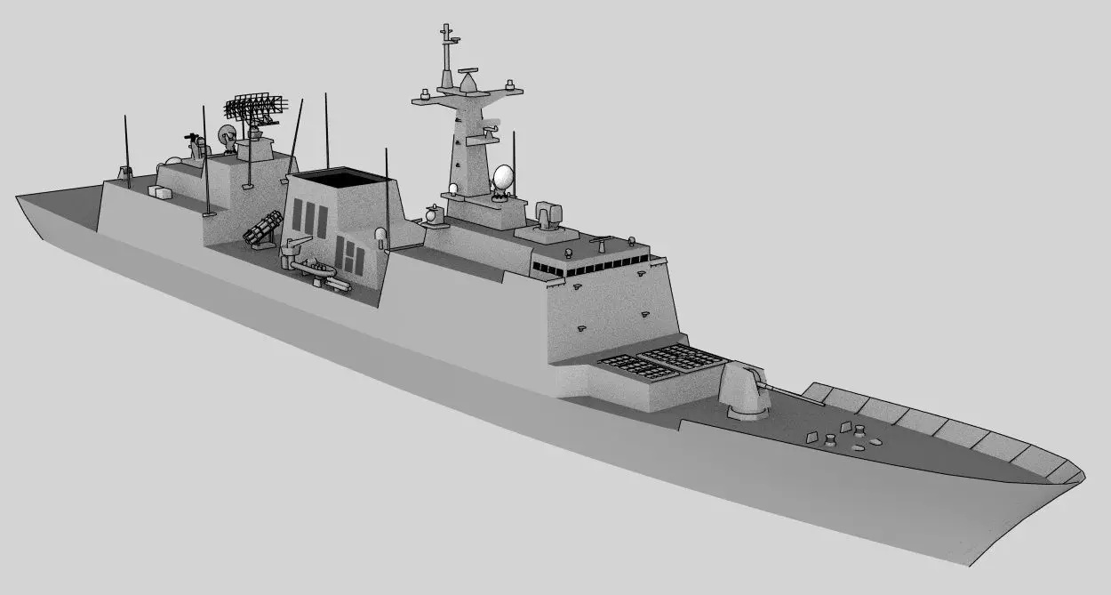 DDG Chungmugong Yi Sun-sin KDX II class Low-poly 3D model_0