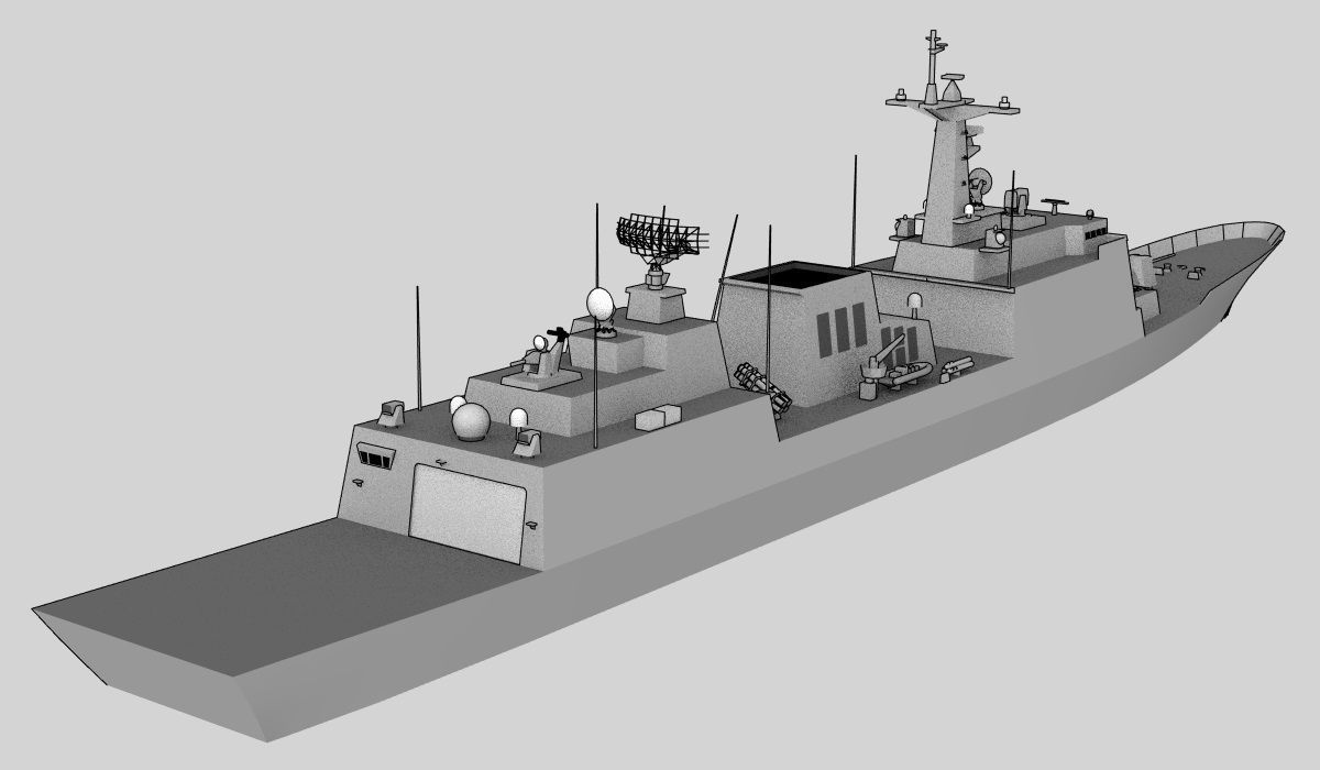 DDG Chungmugong Yi Sun-sin KDX II class Low-poly 3D model_1