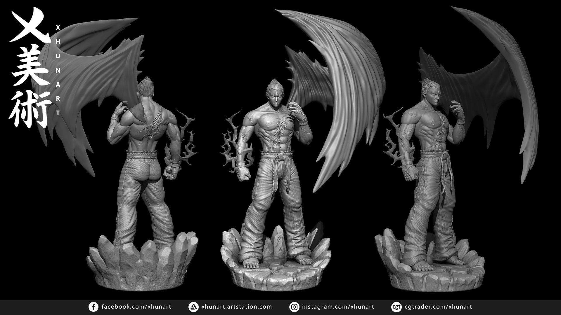 Kazuya Mishima STL 3D print model_7