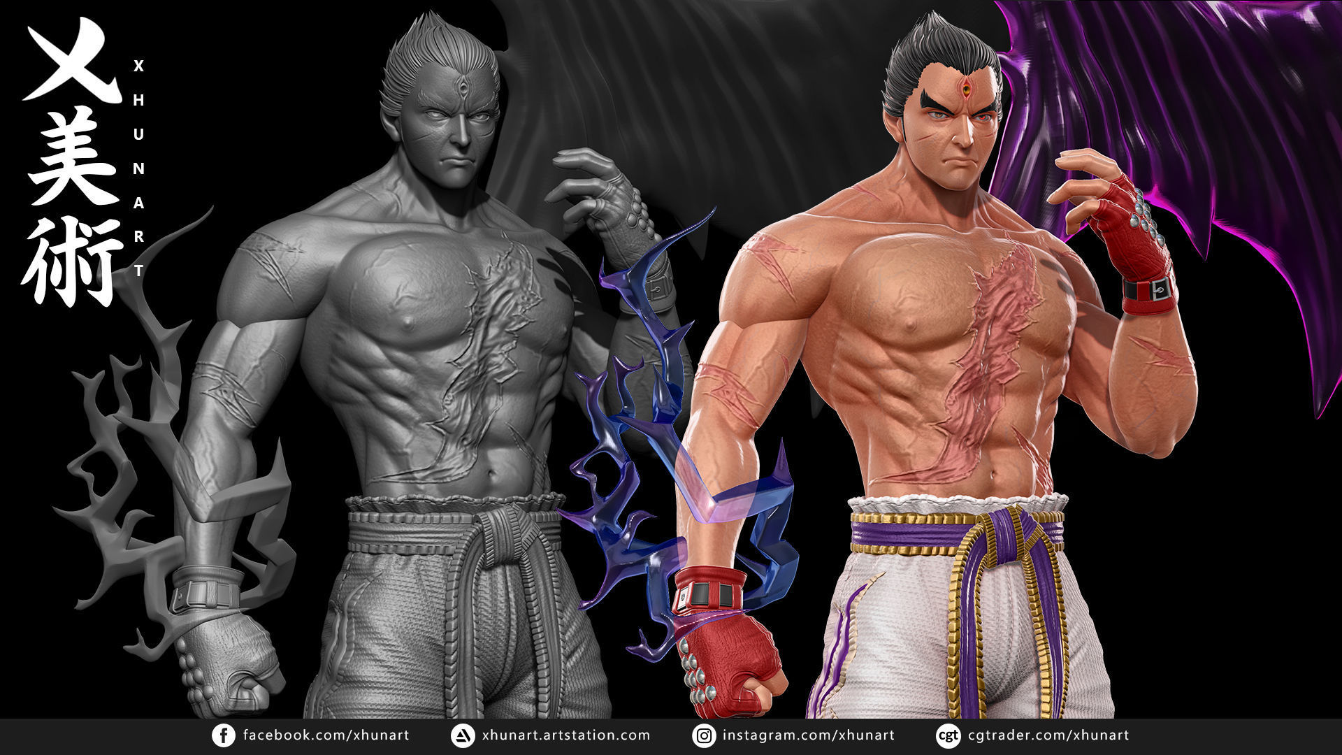 Kazuya Mishima STL 3D print model_5