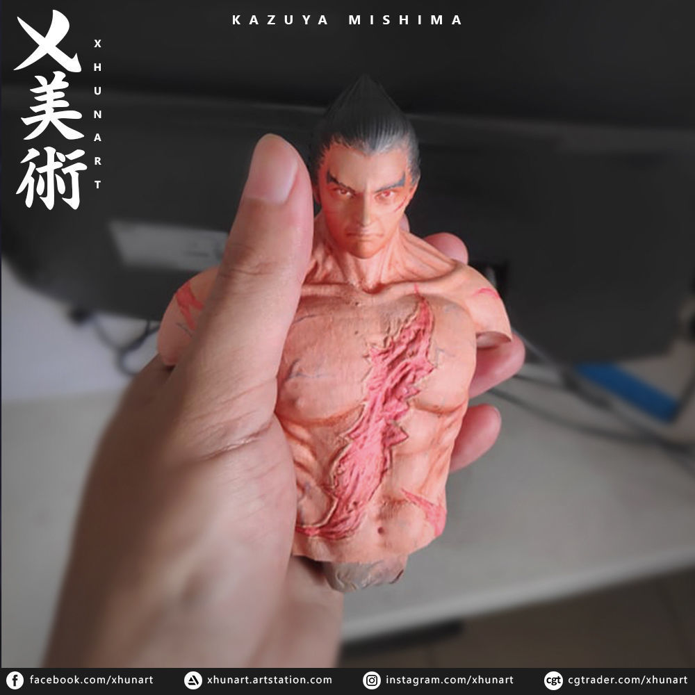 Kazuya Mishima STL 3D print model_15