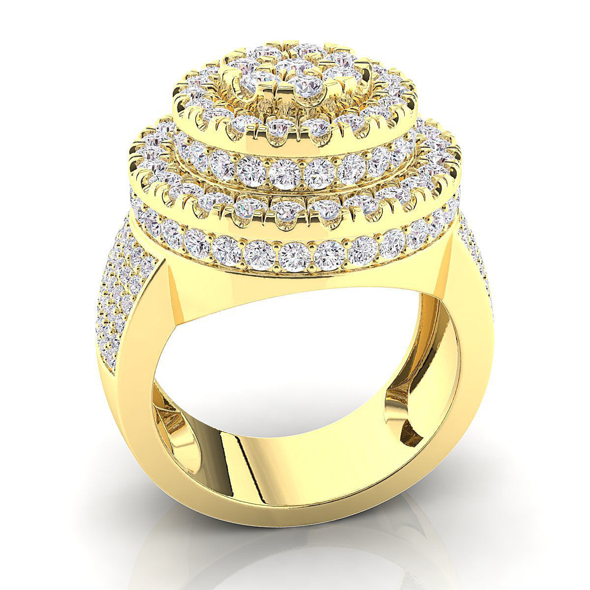BIG HALO MENS RING 3D print model_2