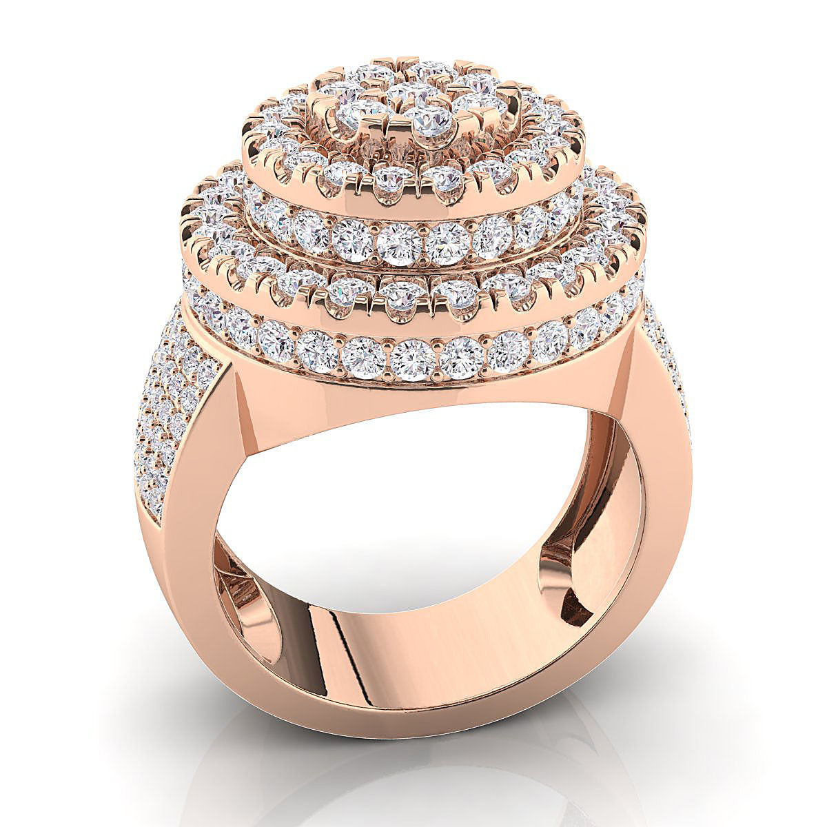 BIG HALO MENS RING 3D print model_6