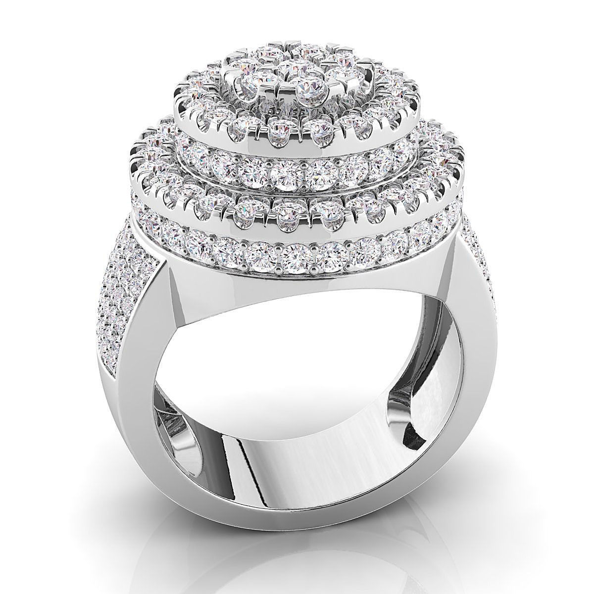 BIG HALO MENS RING 3D print model_9