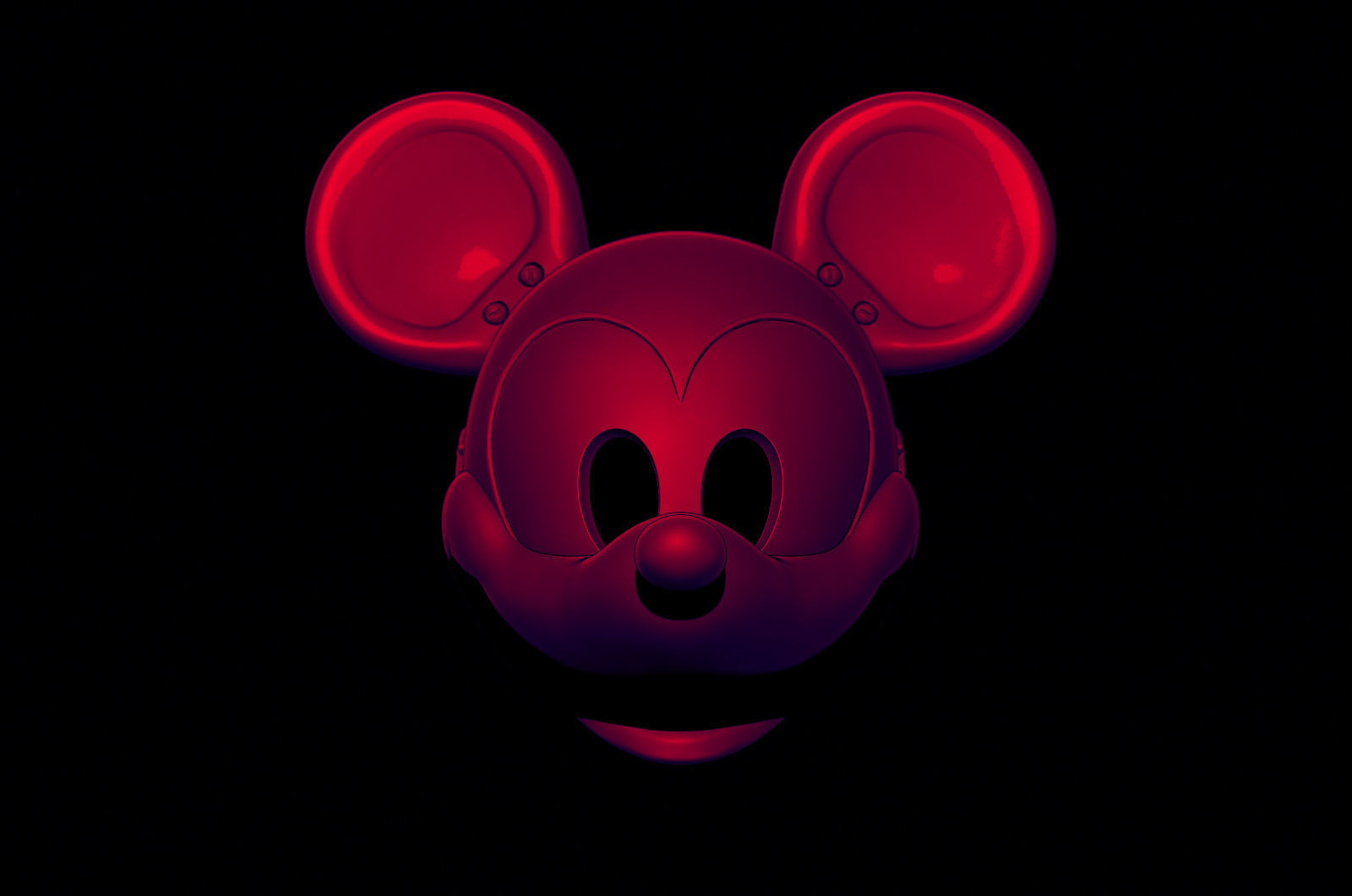 Mickey Mouse mask headgear 3D print model_3