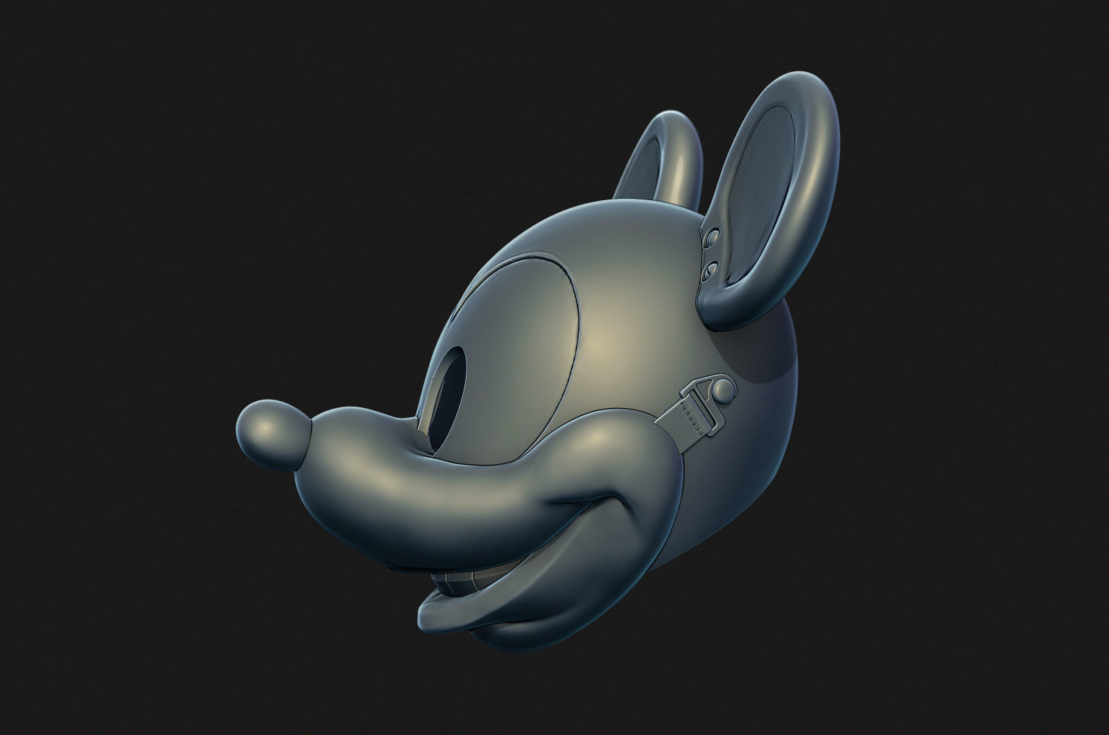 Mickey Mouse mask headgear 3D print model_4