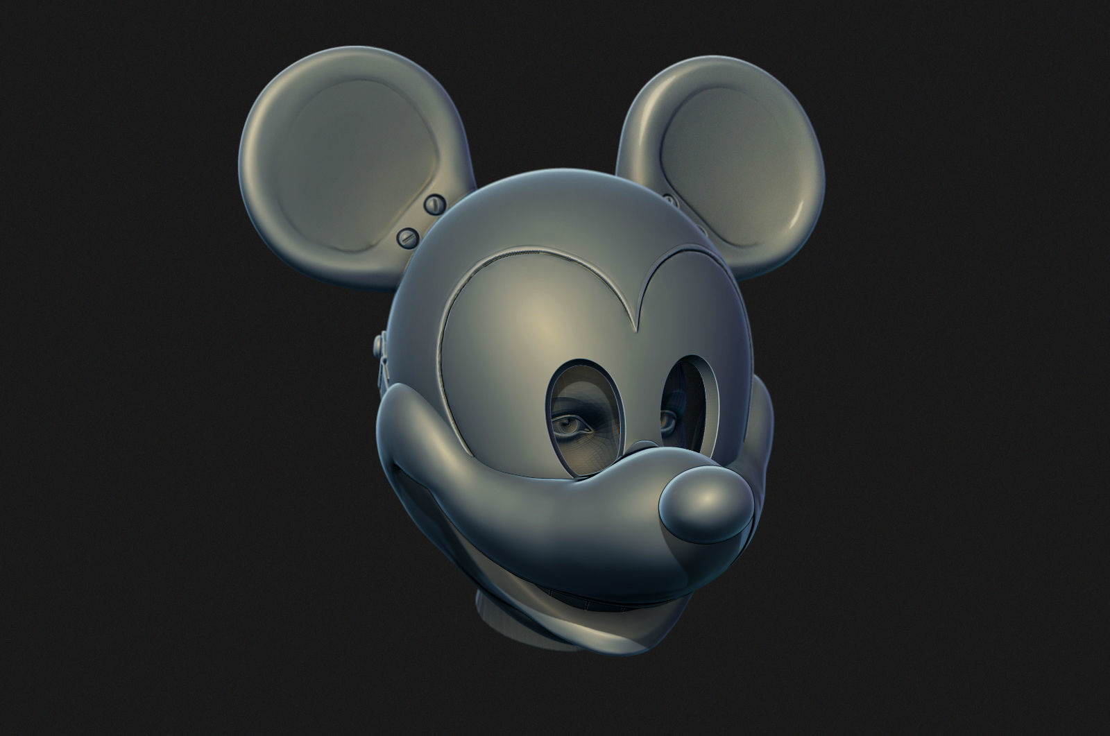 Mickey Mouse mask headgear 3D print model_9