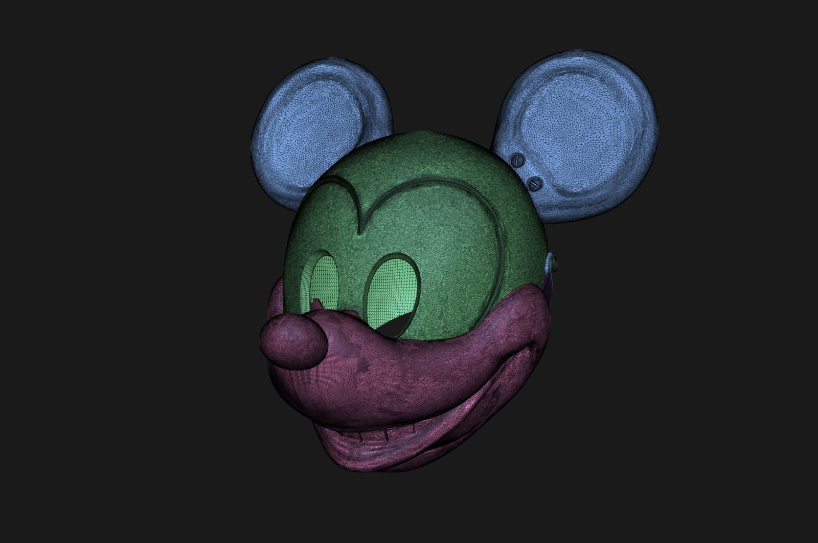 Mickey Mouse mask headgear 3D print model_7
