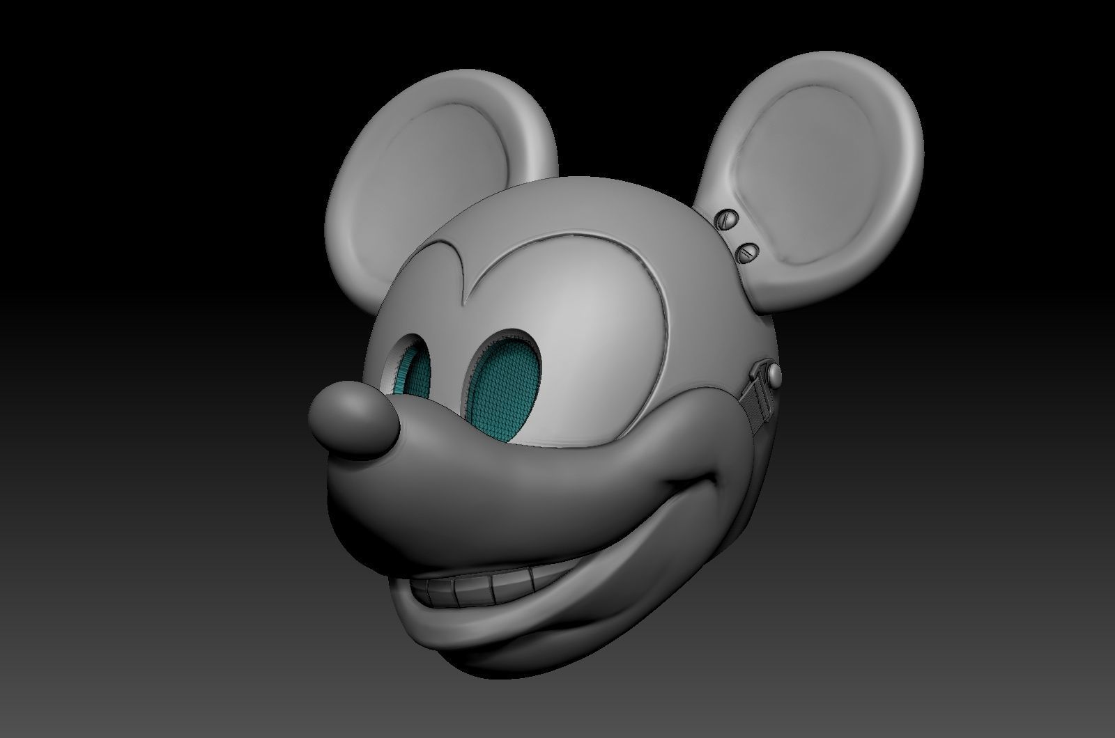 Mickey Mouse mask headgear 3D print model_20