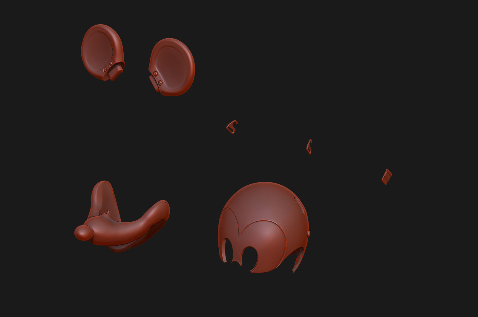 Mickey Mouse mask headgear 3D print model_8