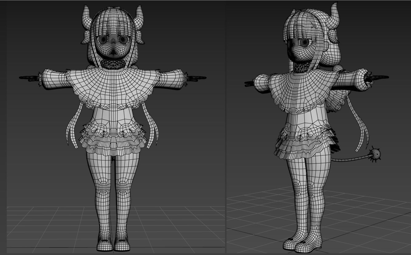 Kanna VRChat SDK3 3D model_3