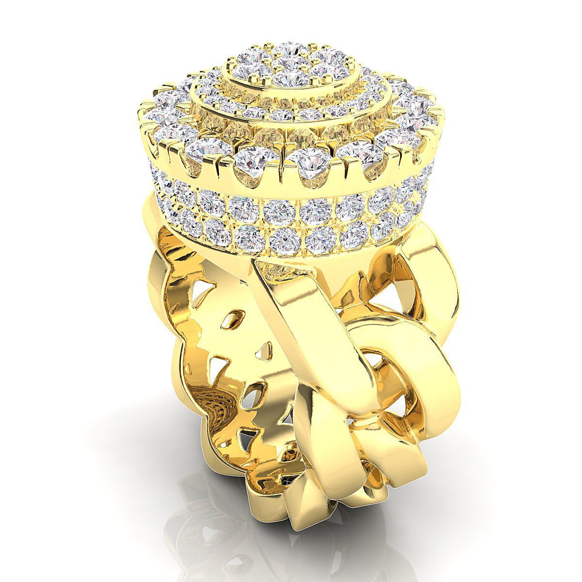 BIG HALO MENS RING 3D print model_1