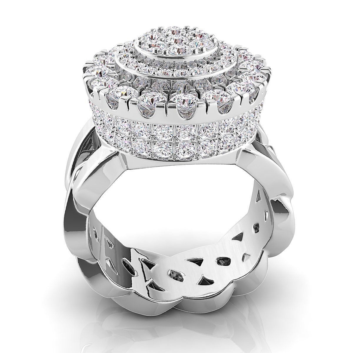 BIG HALO MENS RING 3D print model_9