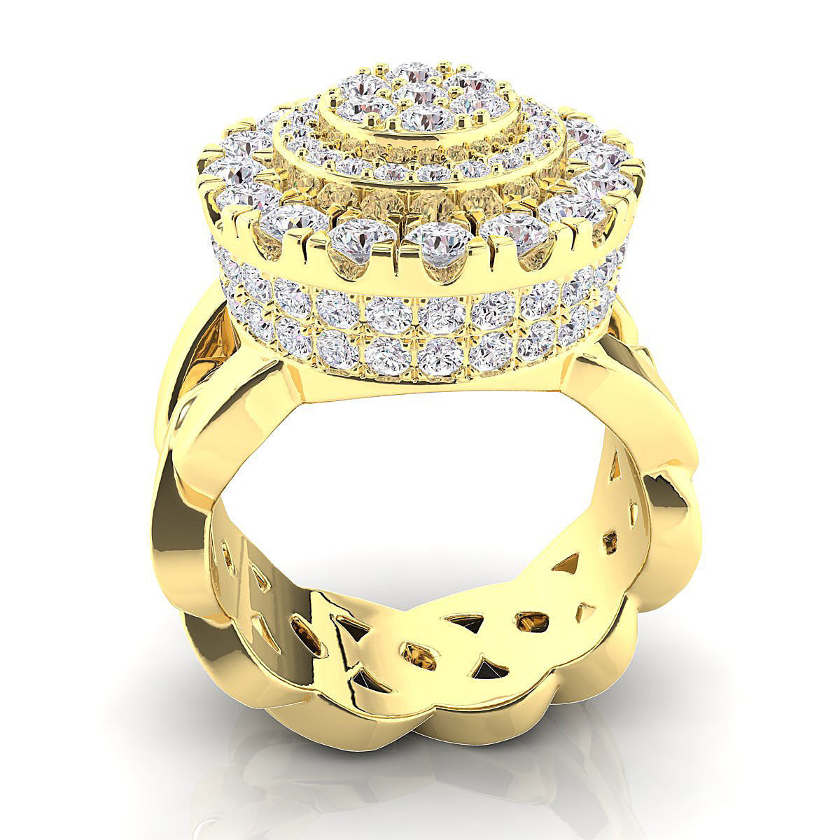 BIG HALO MENS RING 3D print model_2