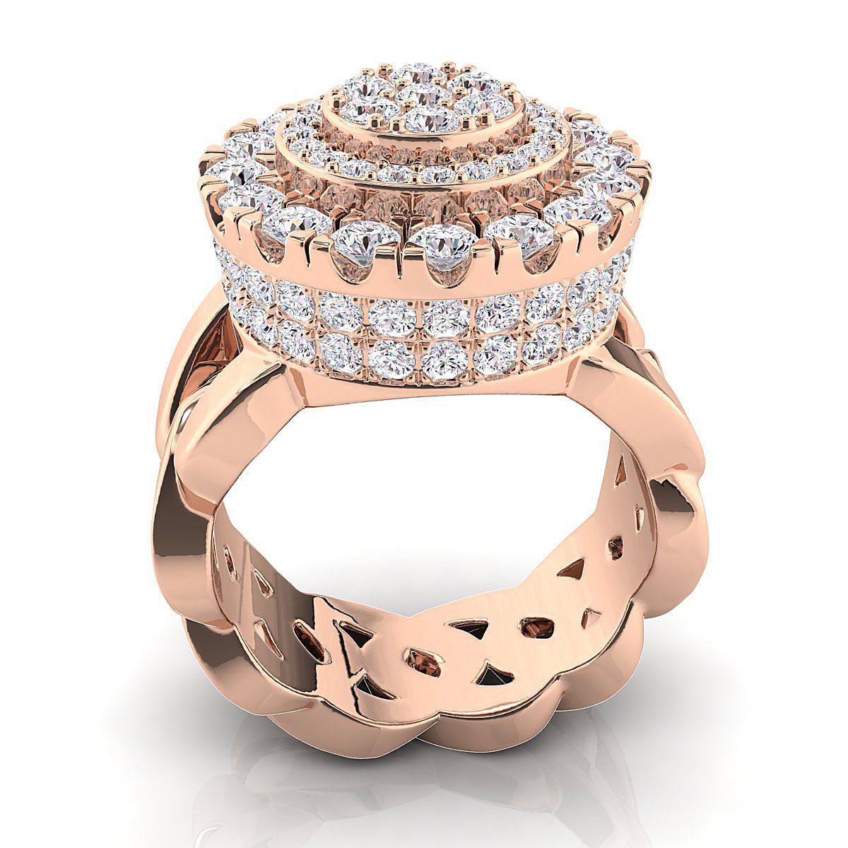 BIG HALO MENS RING 3D print model_6