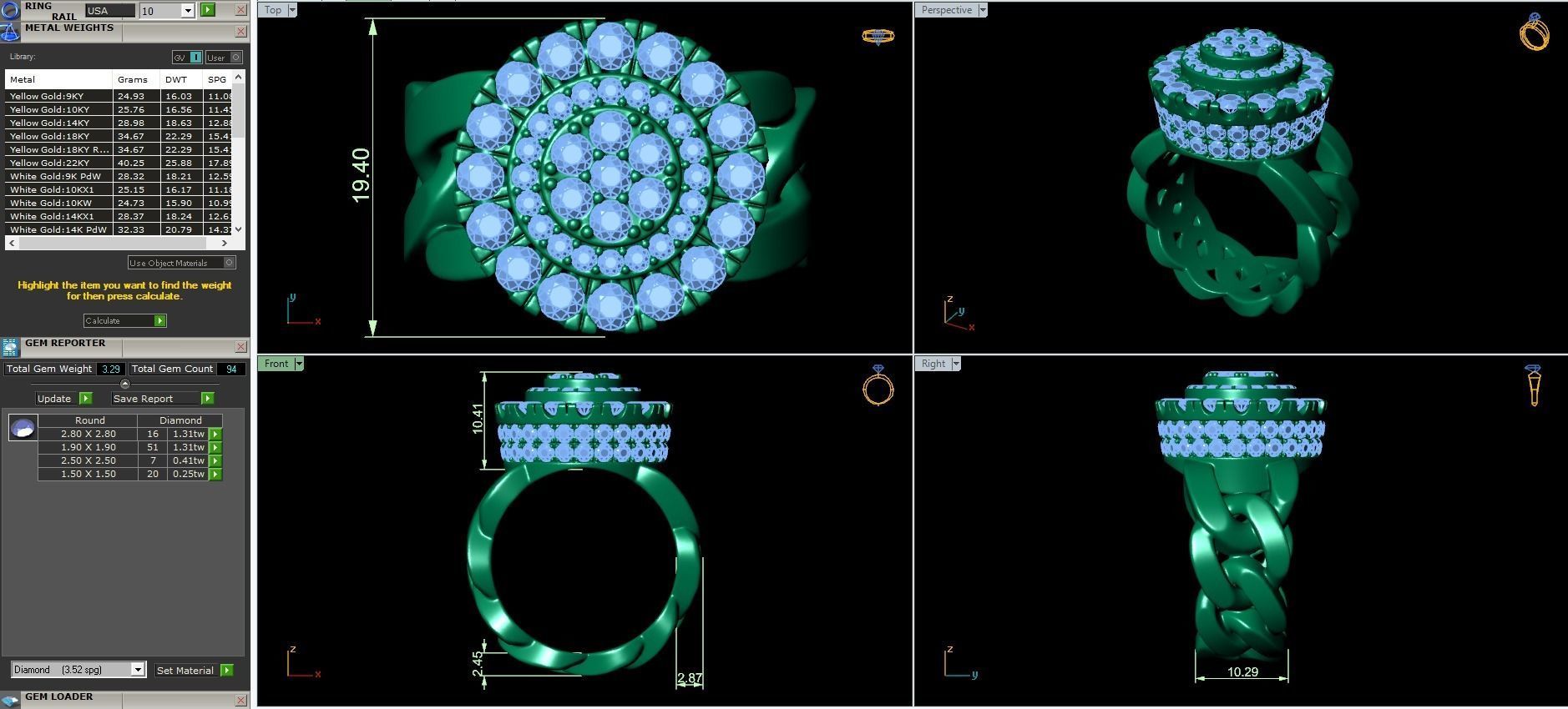 BIG HALO MENS RING 3D print model_3