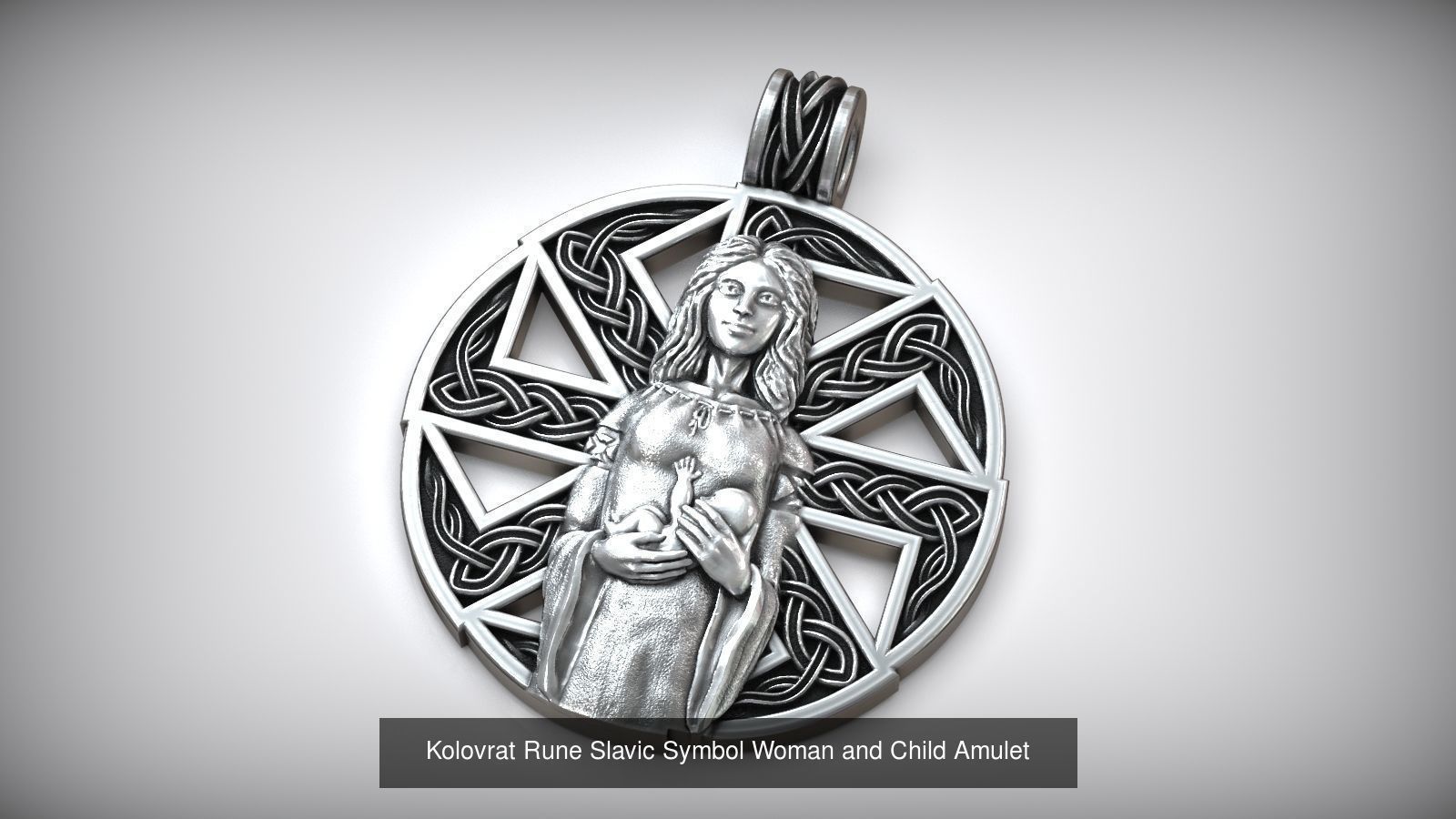 Nordic Slavic Viking Rune Kolovrat Pendants  3D Model Collection_2