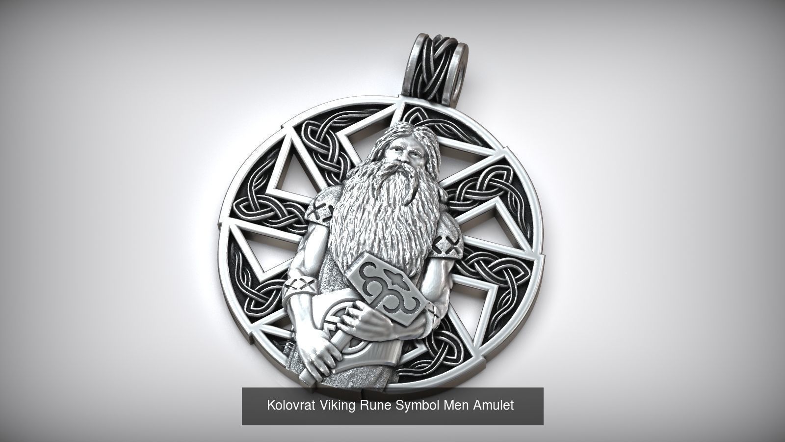 Nordic Slavic Viking Rune Kolovrat Pendants  3D Model Collection_3