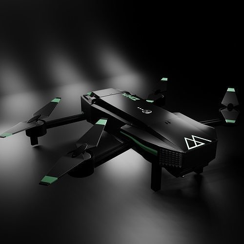 Drone quadcopter with gimbal 3D model