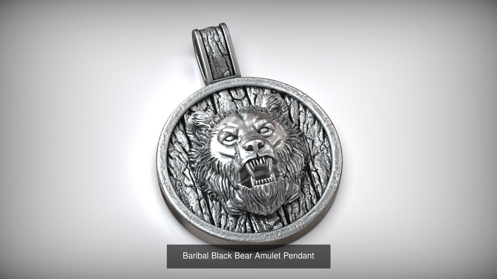 Wild American Animals Black Bear and Gray Wolf 3D Model Collection_2