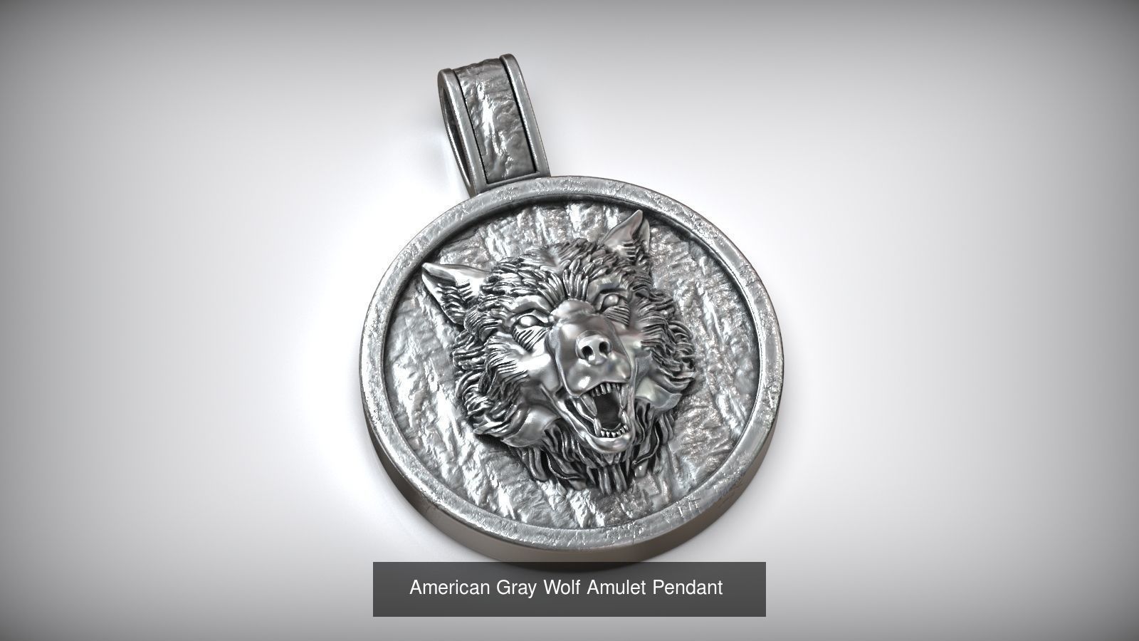 Wild American Animals Black Bear and Gray Wolf 3D Model Collection_3