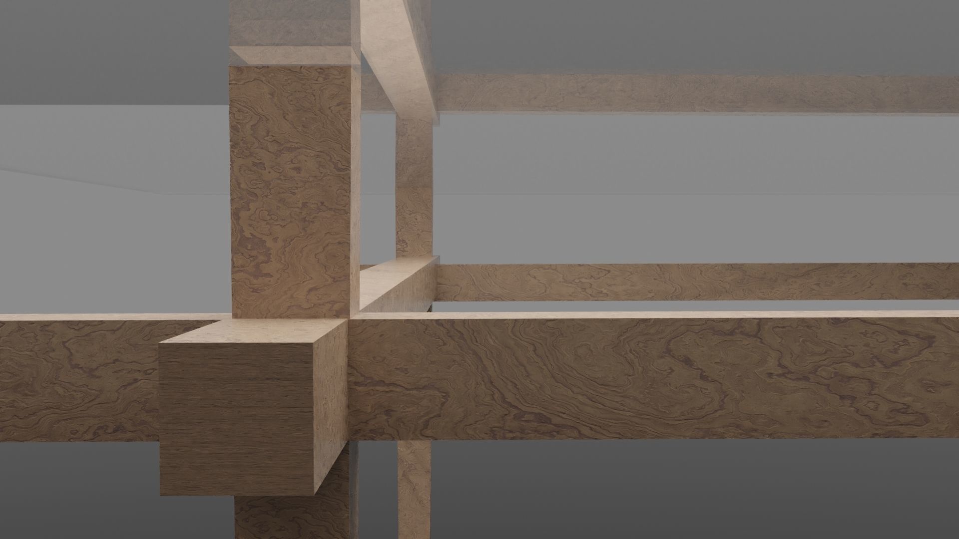 Glass Simple Table  3D model_2