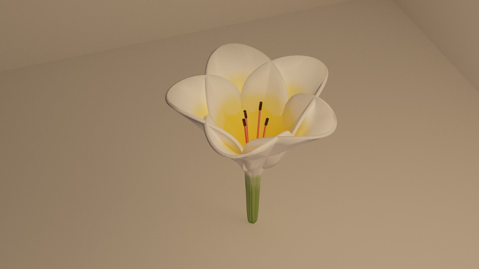 3D Lily Model Low-poly 3D model_1