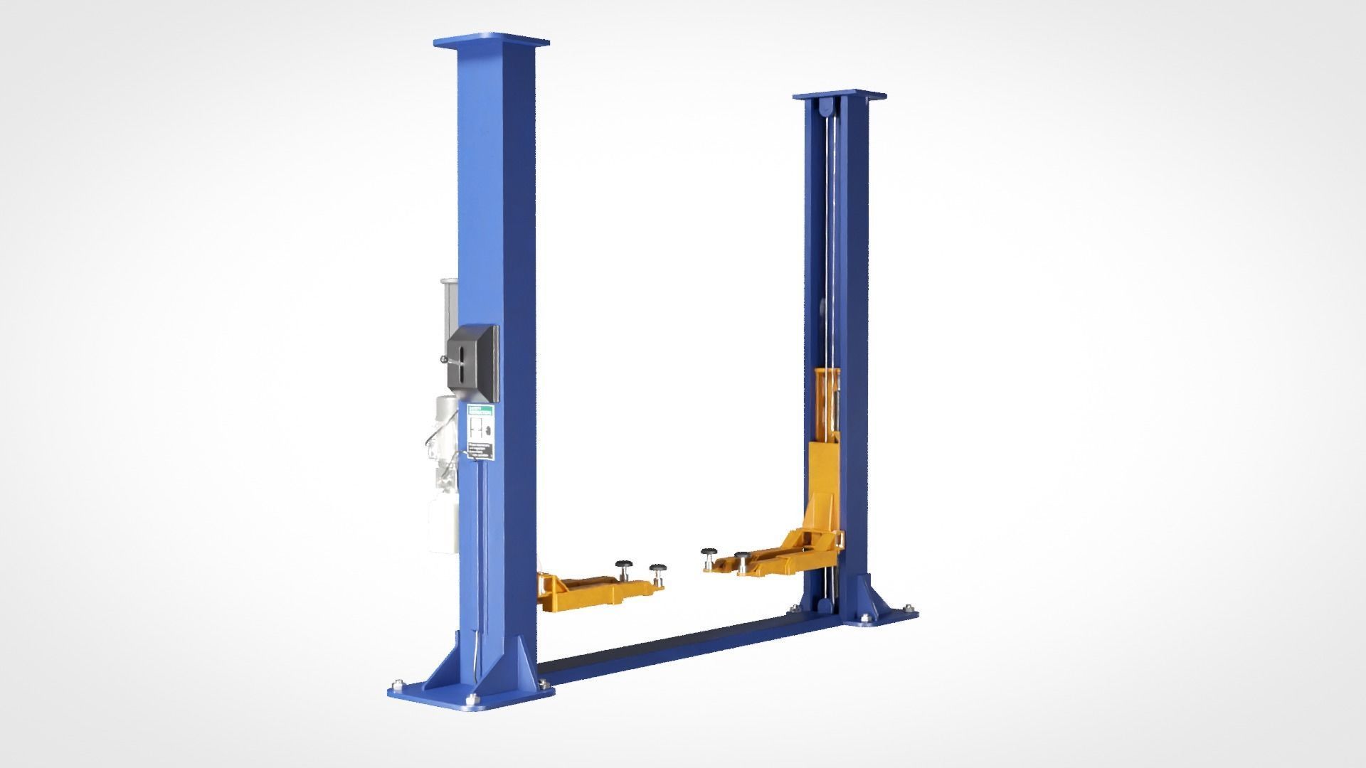 2 Post Car Lift Low-poly 3D model_3