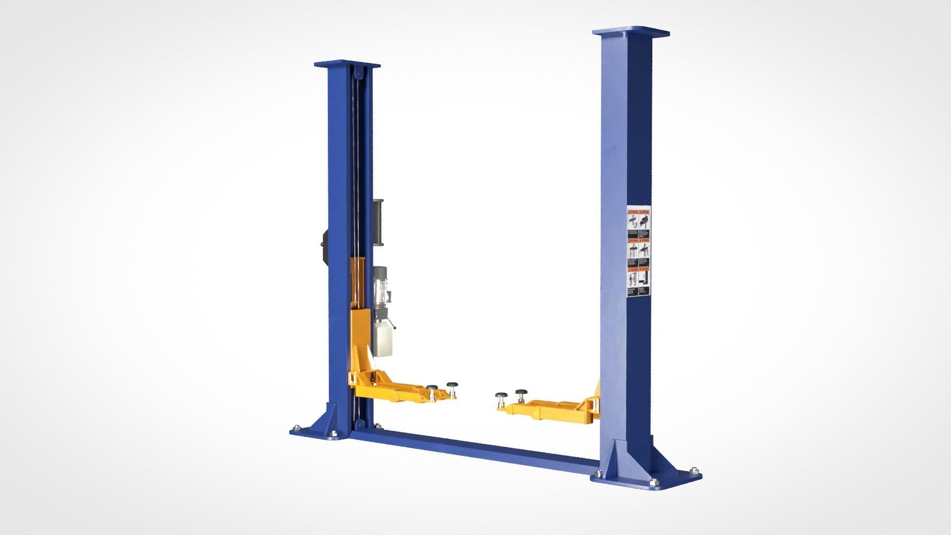 2 Post Car Lift Low-poly 3D model_5