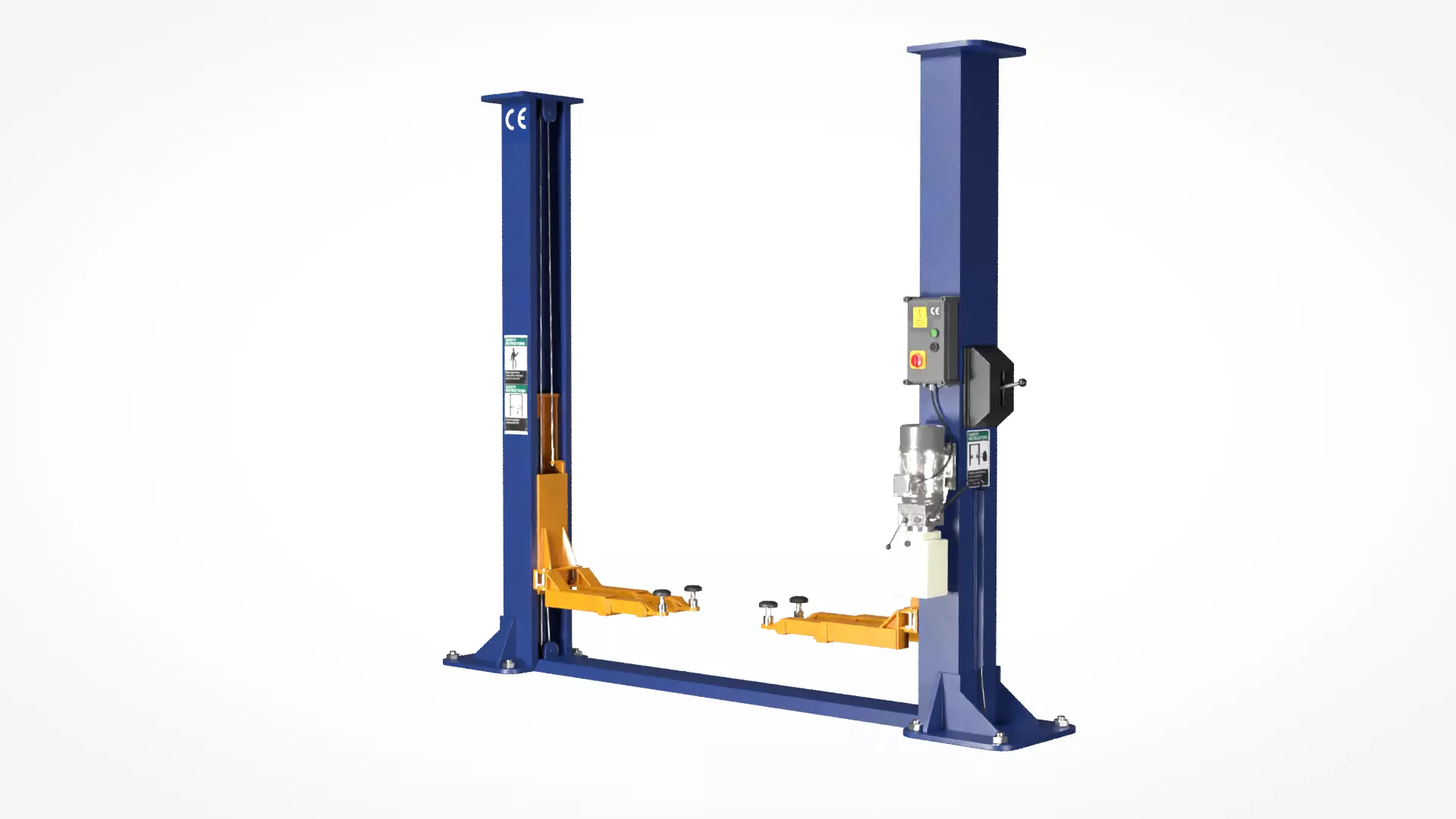 2 Post Car Lift Low-poly 3D model_0