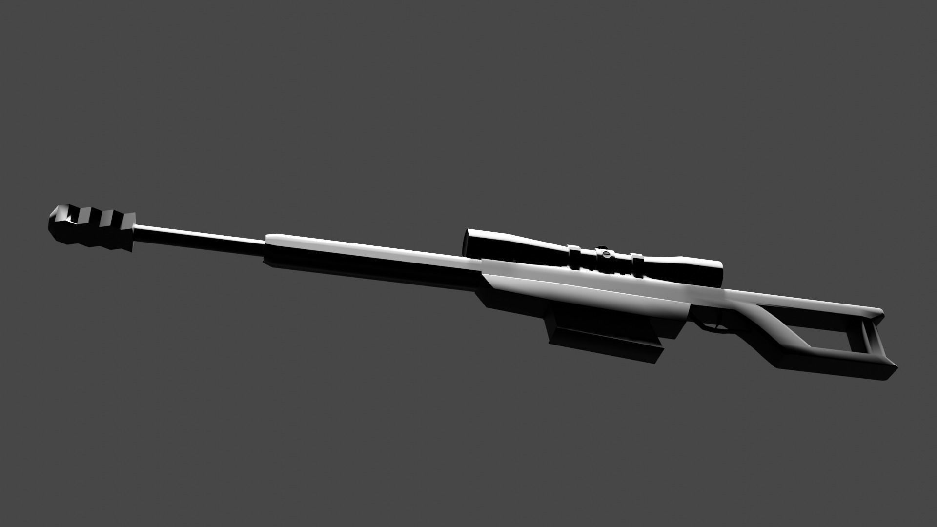 sniper rifle 3D model_2
