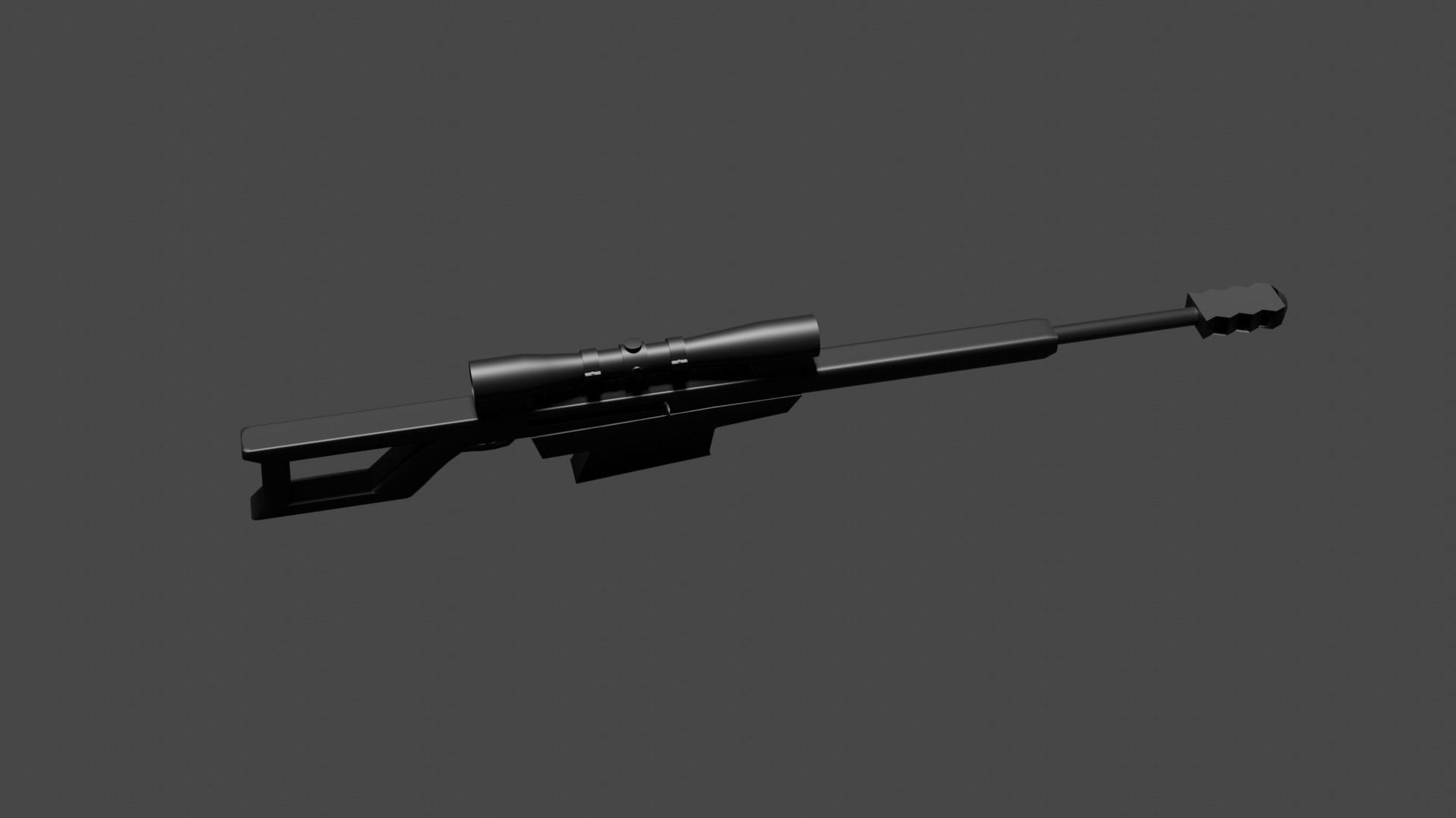 sniper rifle 3D model_8