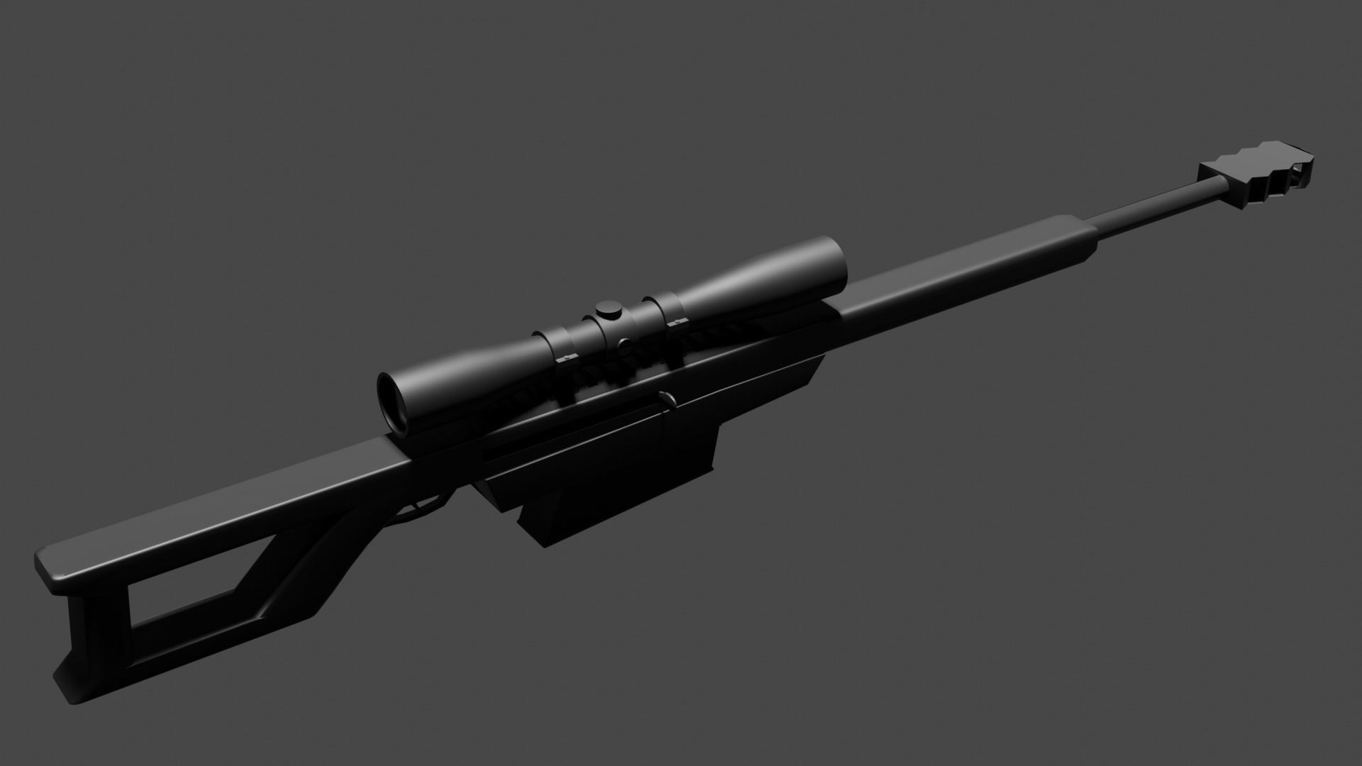 sniper rifle 3D model_3