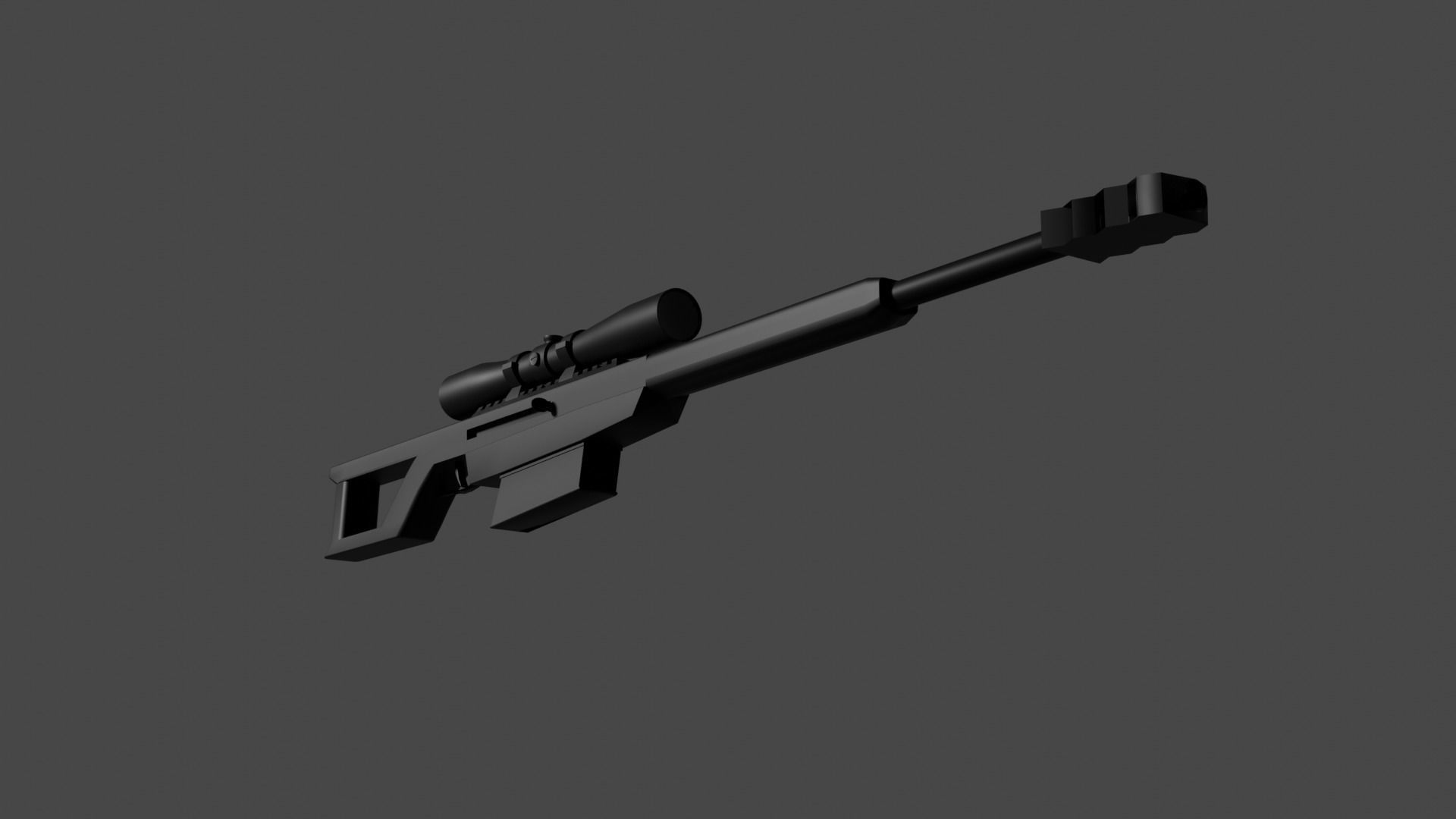 sniper rifle 3D model_5