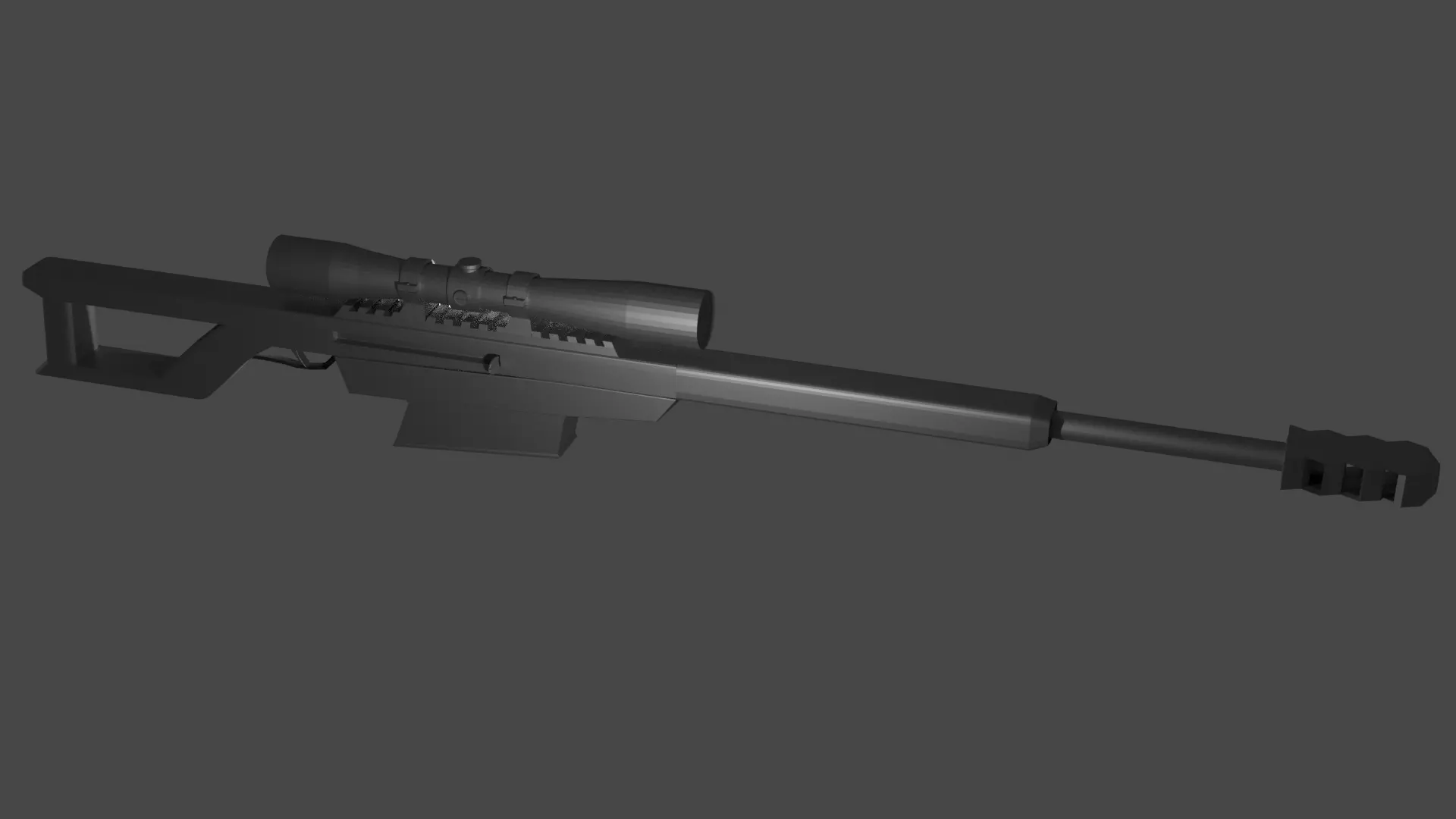 sniper rifle 3D model_0