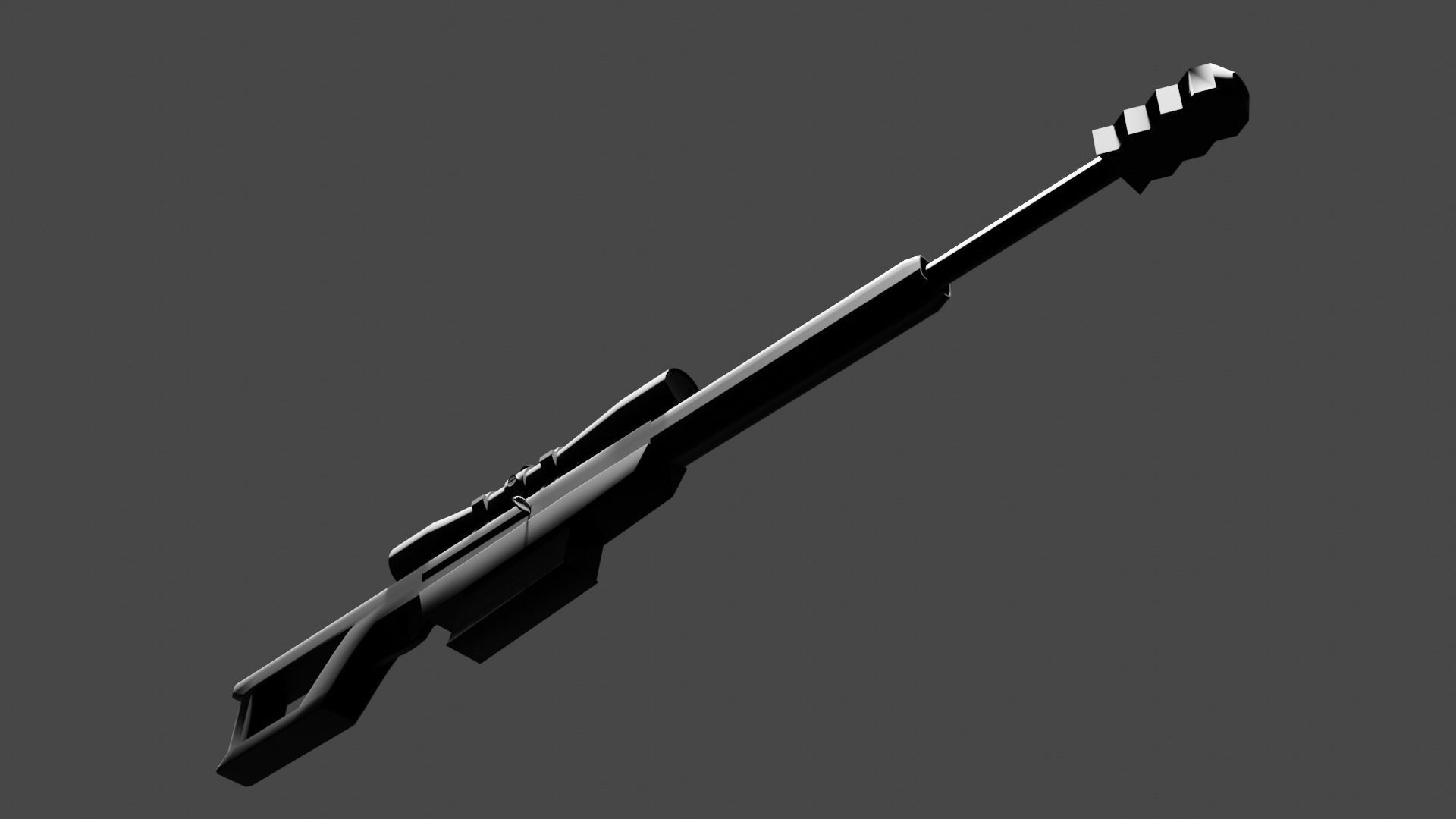 sniper rifle 3D model_9