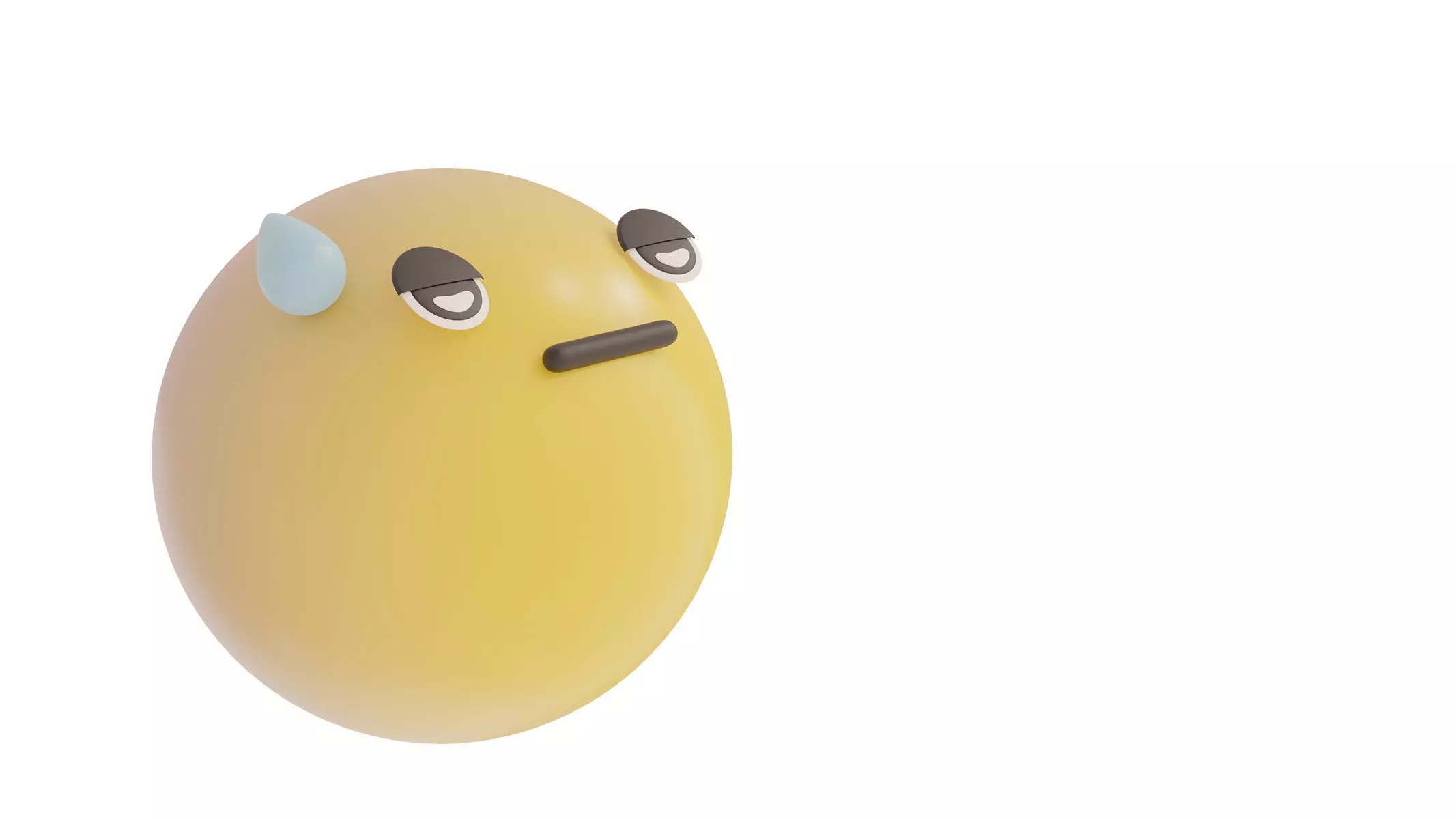 tired 1 emoji 3D model_0