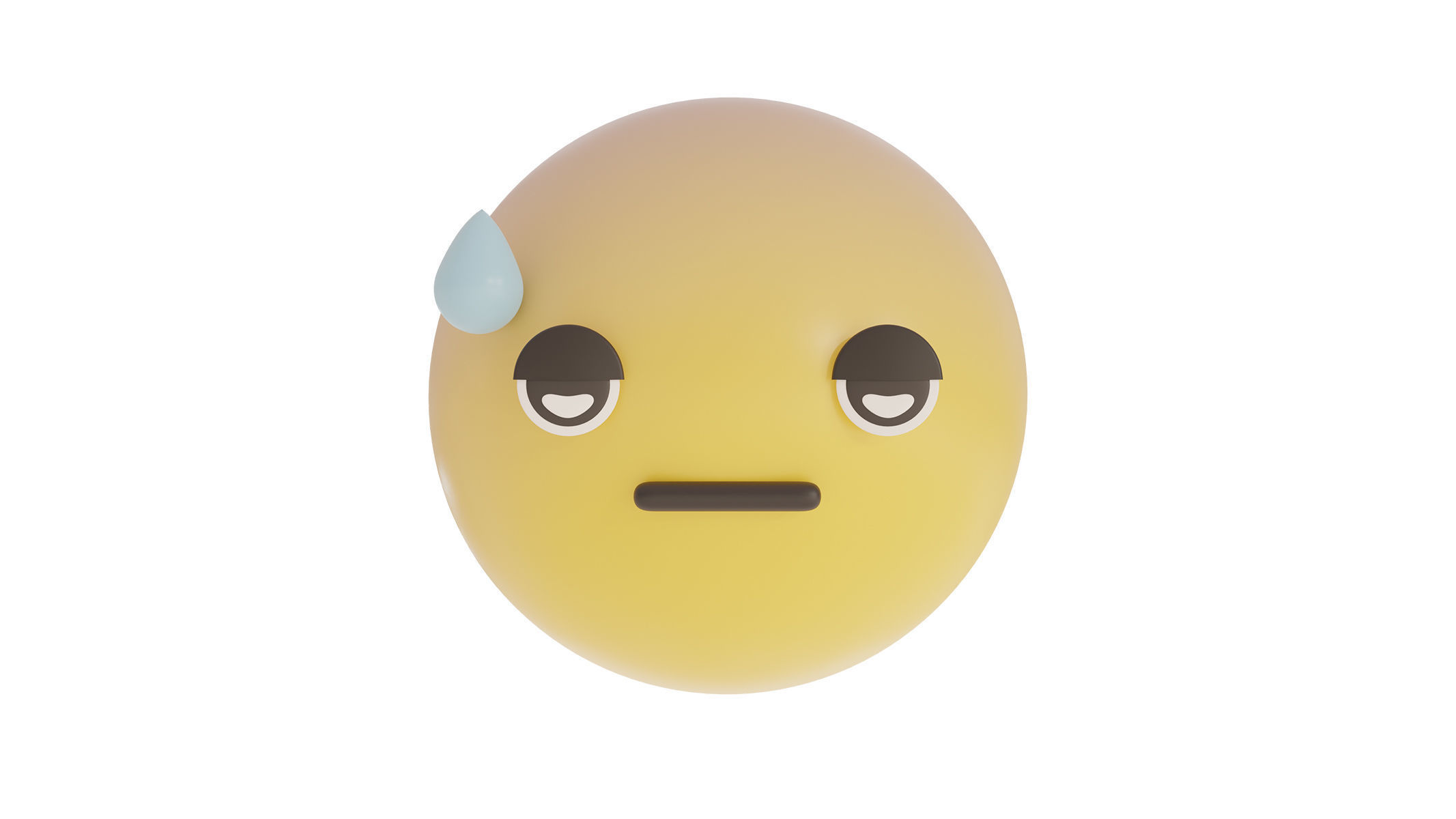 tired 1 emoji 3D model_1