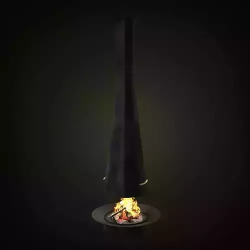 Modern Black Fireplace