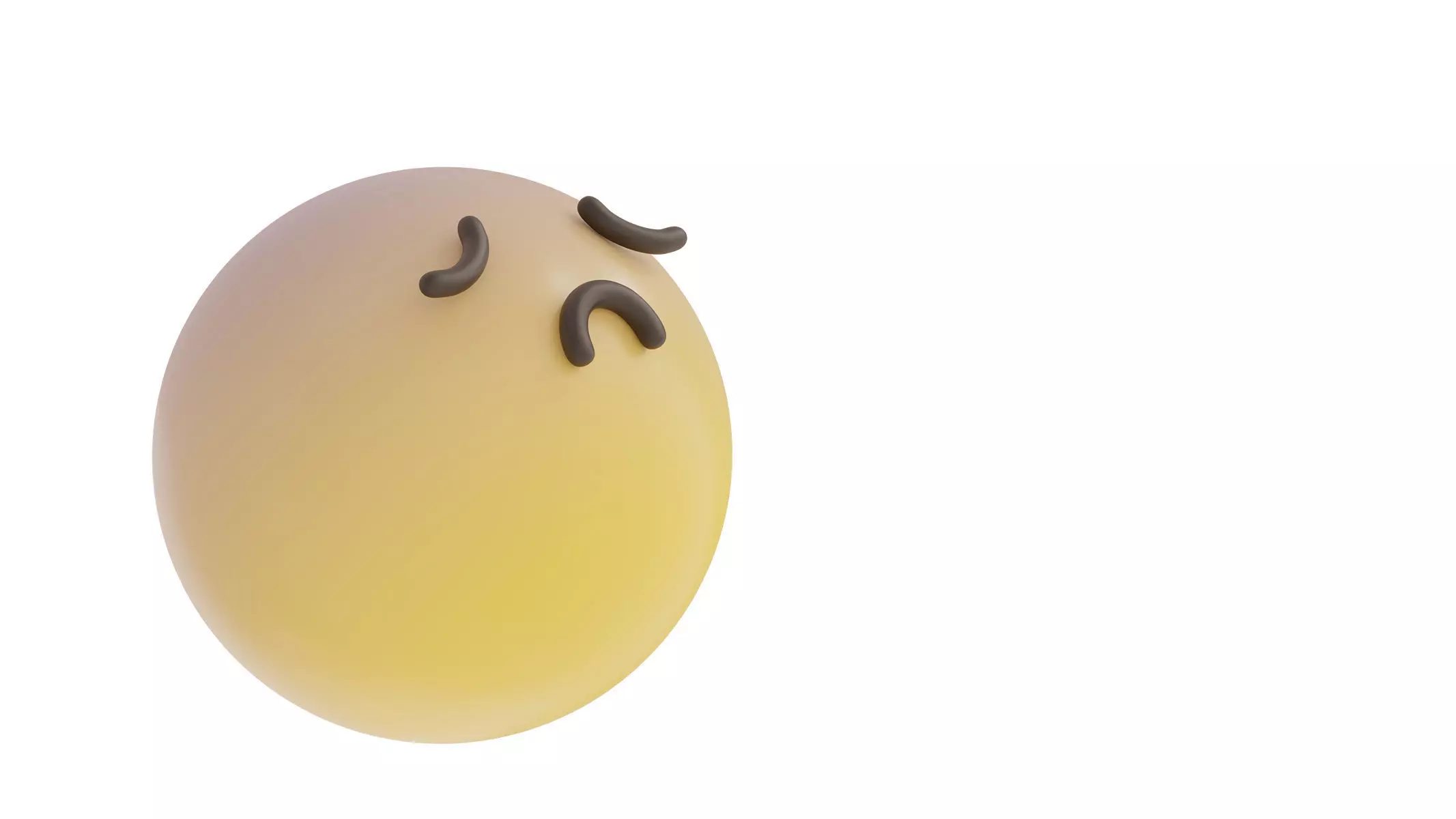 tired 2 emoji 3D model_0